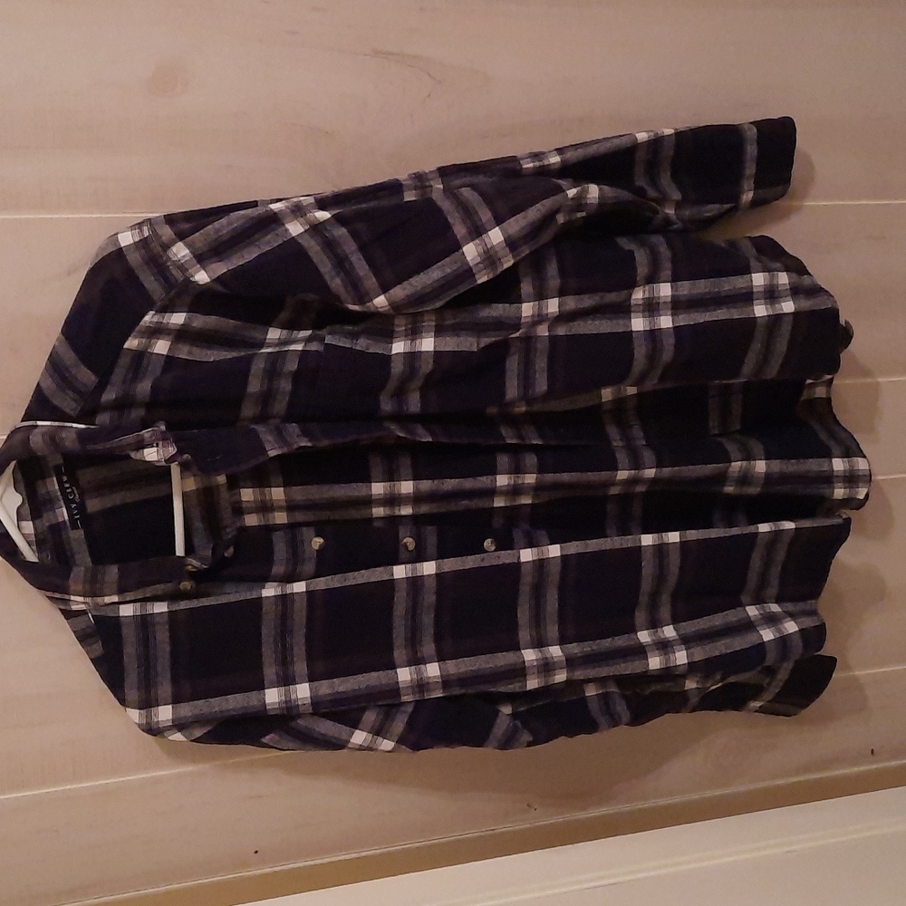 Men's Ivy Crew Classics black & white flannel button-up long-sleeve shirt